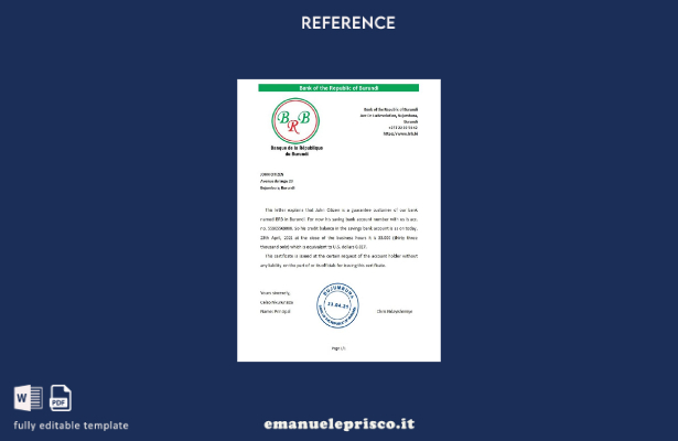 stile verificato Burundi Il modello di riferimento della banca della repubblica 